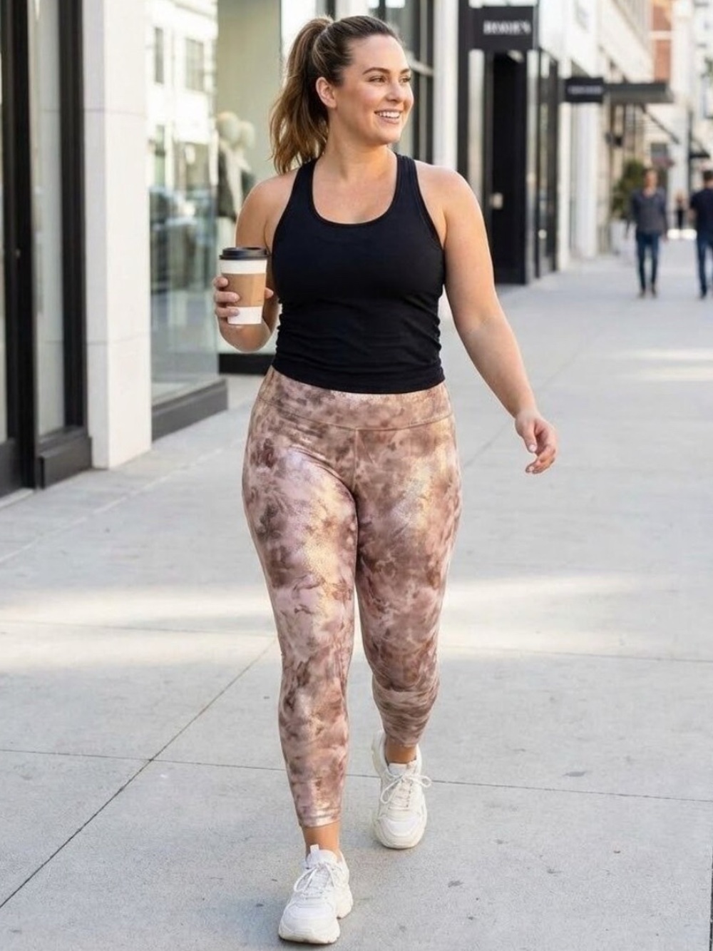 NWOT-Lululemon Align High Rise Shine Gold Diamond Foil Leggings - Size 14 23”